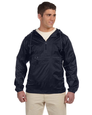 Harriton M750 Packable Hooded Nylon Jacket
